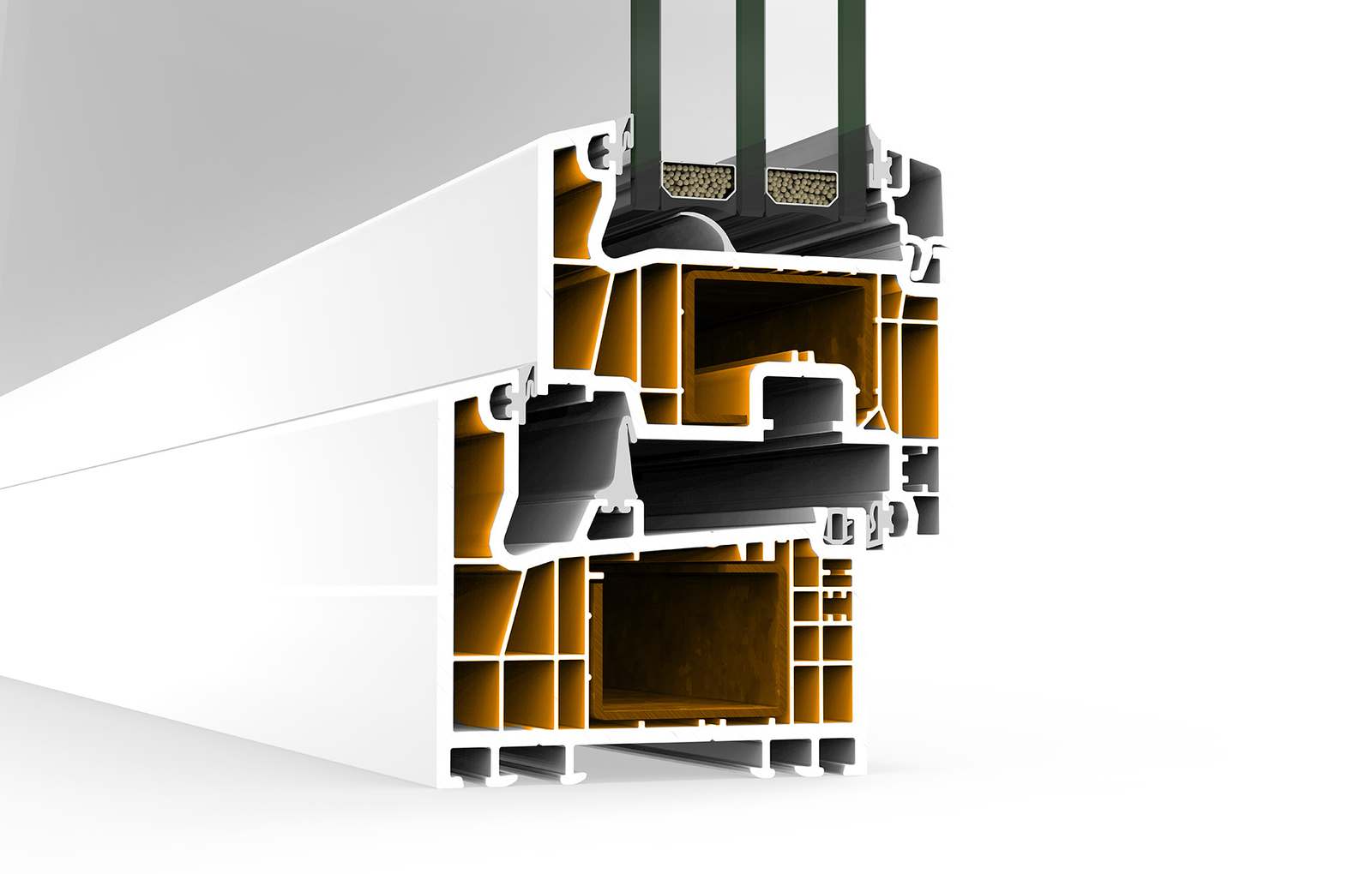 Profondità del telaio e numero di camere - finestre in alluminio e PVC Cortizo