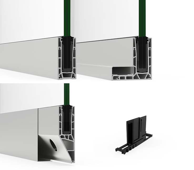 Ringhiera View Crystal Fit Plus - finestre in alluminio e PVC Cortizo