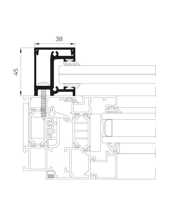 Ringhiera sovrapposta - finestre in alluminio e PVC Cortizo