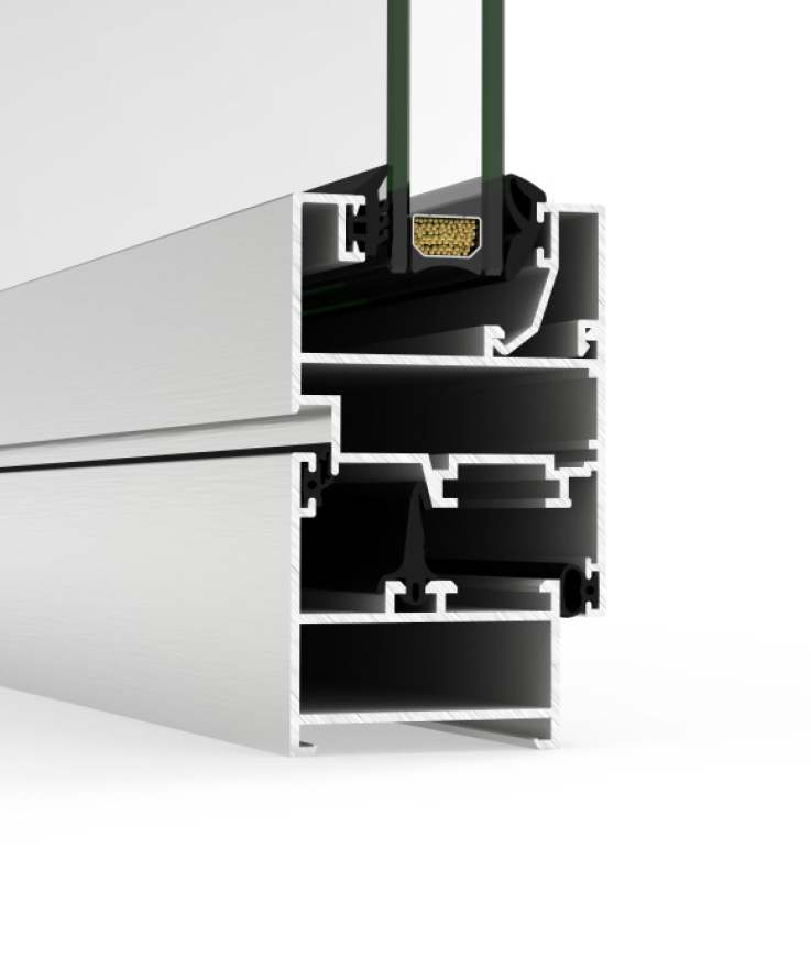 Dettaglio COR 2000 - finestre in alluminio e PVC Cortizo