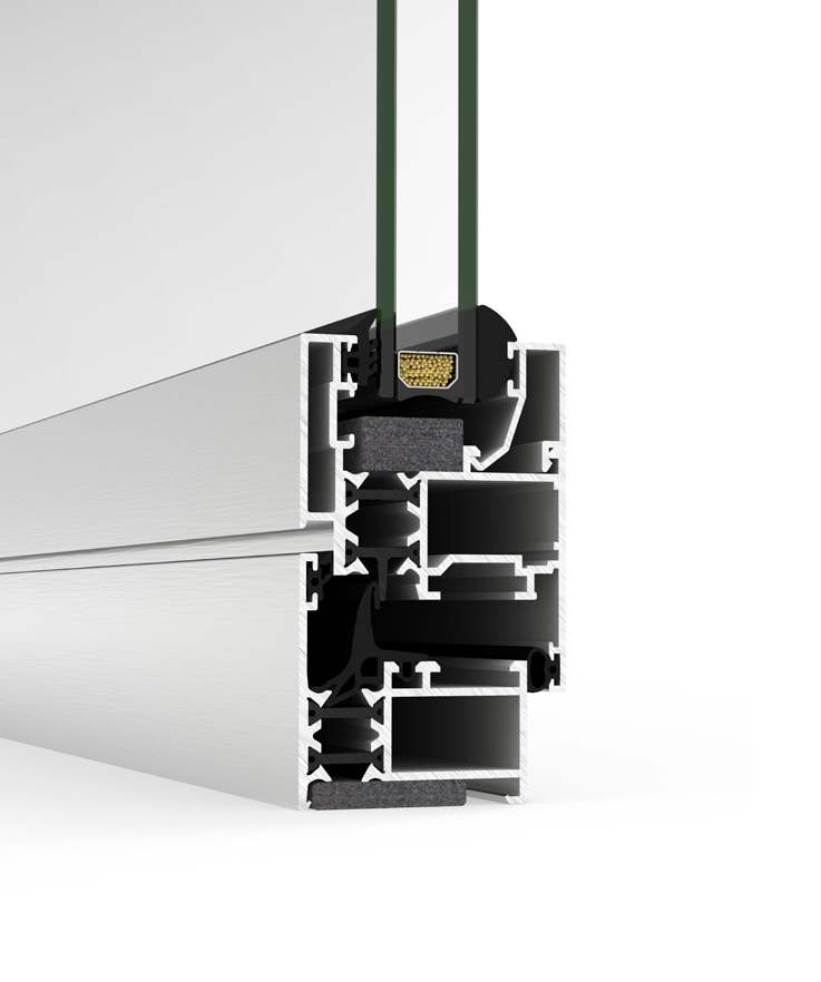 Dettaglio COR 3000 - finestre in alluminio e PVC Cortizo