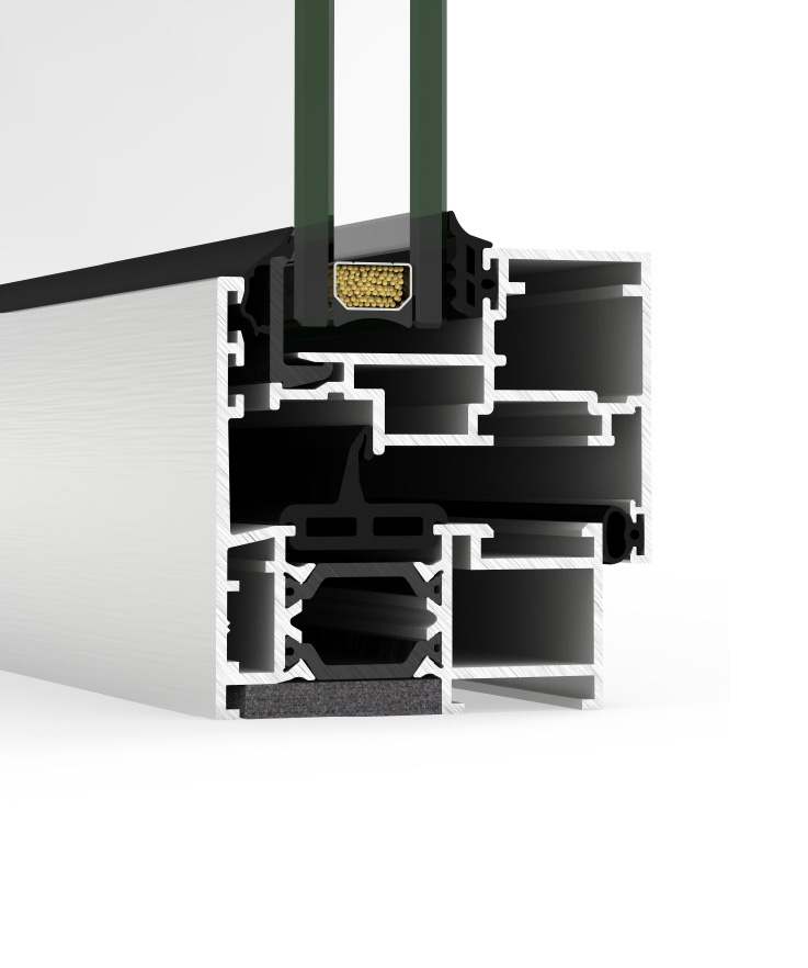 Dettaglio COR 60 Anta Nascosta - finestre in alluminio e PVC Cortizo