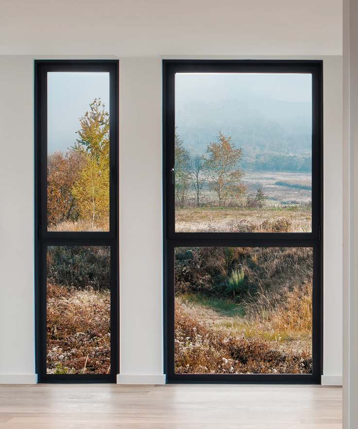 COR 70 C16 ST in facciata - finestre in alluminio e PVC Cortizo