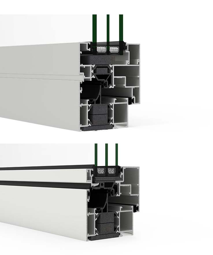 COR 70 Evolution detalle de perfil - finestre in alluminio e PVC Cortizo