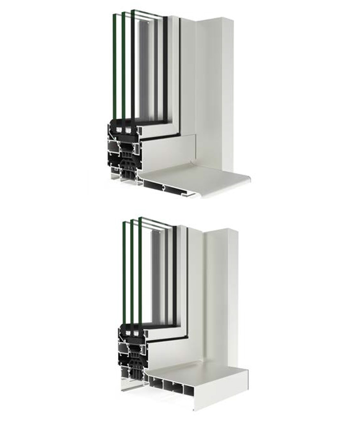 COR 70 OC Semivista - finestre in alluminio e PVC Cortizo
