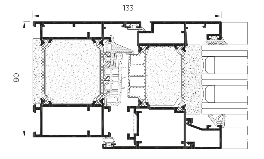 COR 80 Industrial Passivhaus - finestre in alluminio e PVC Cortizo