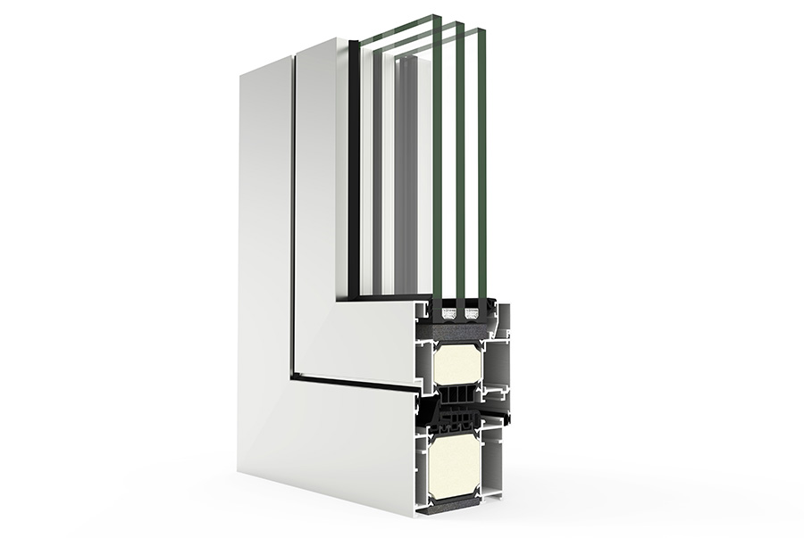 COR 80 Industrial Passivhaus - finestre in alluminio e PVC Cortizo