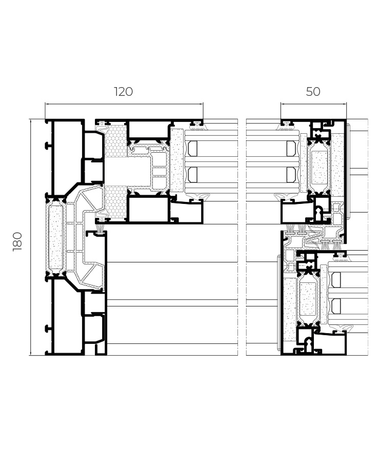 4600 Plus scorrevole alzante - finestre in alluminio e PVC Cortizo