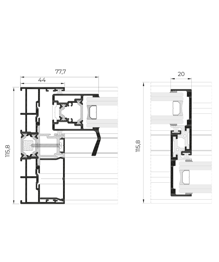 COR Vision - finestre in alluminio e PVC Cortizo