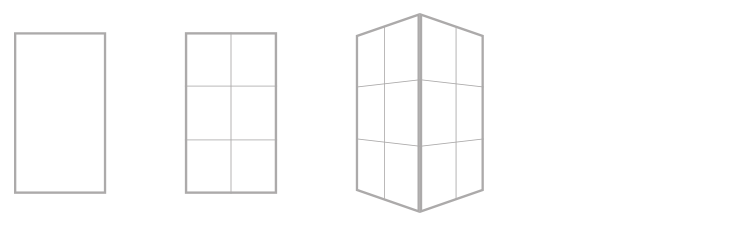 Possibilità di apertura Design 35 Divisorio interno - finestre in alluminio e PVC Cortizo