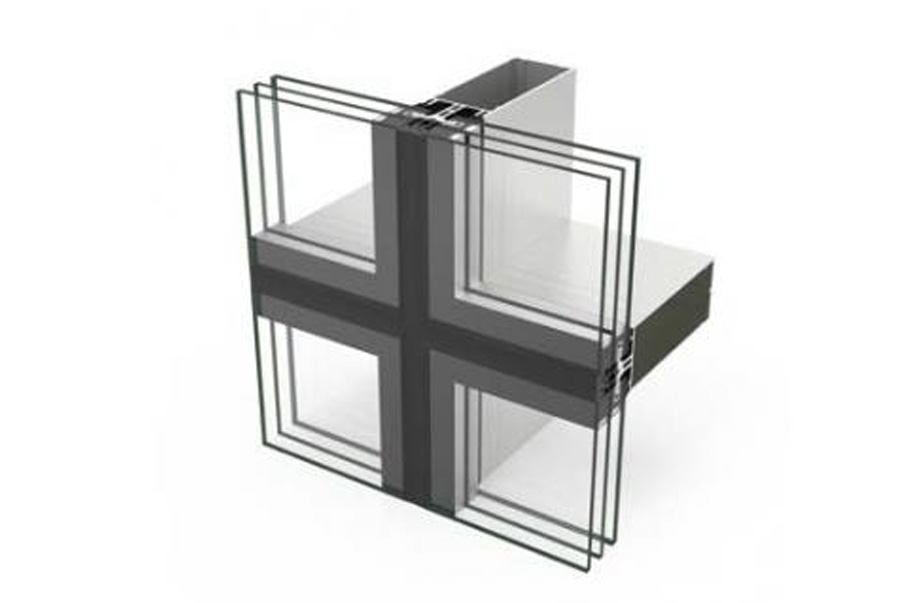Facciata SG 52 - finestre in alluminio e PVC Cortizo