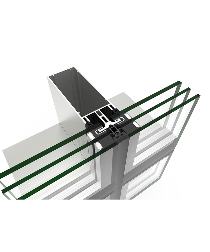 Facciata SG 62 - finestre in alluminio e PVC Cortizo