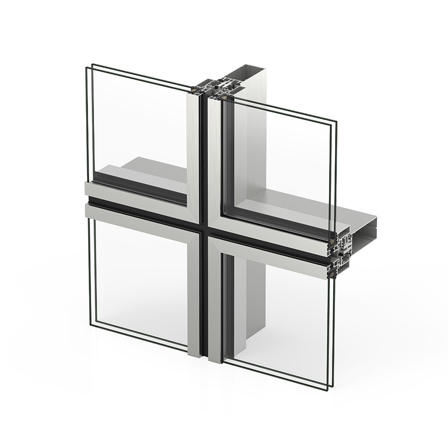 Facciata SST 52 - finestre in alluminio e PVC Cortizo