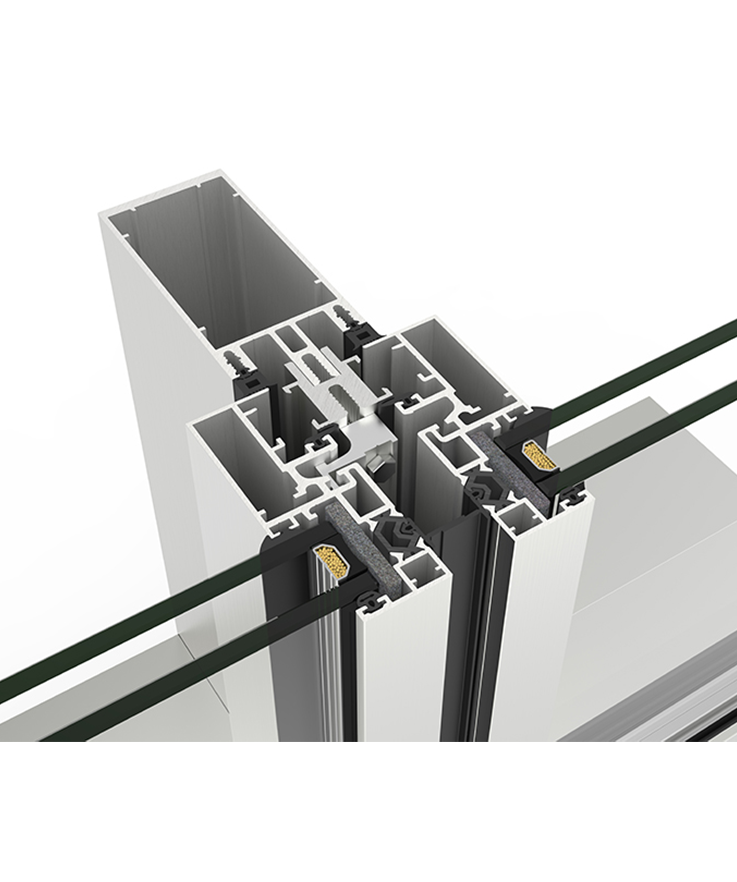 Facciata SST 52 - finestre in alluminio e PVC Cortizo