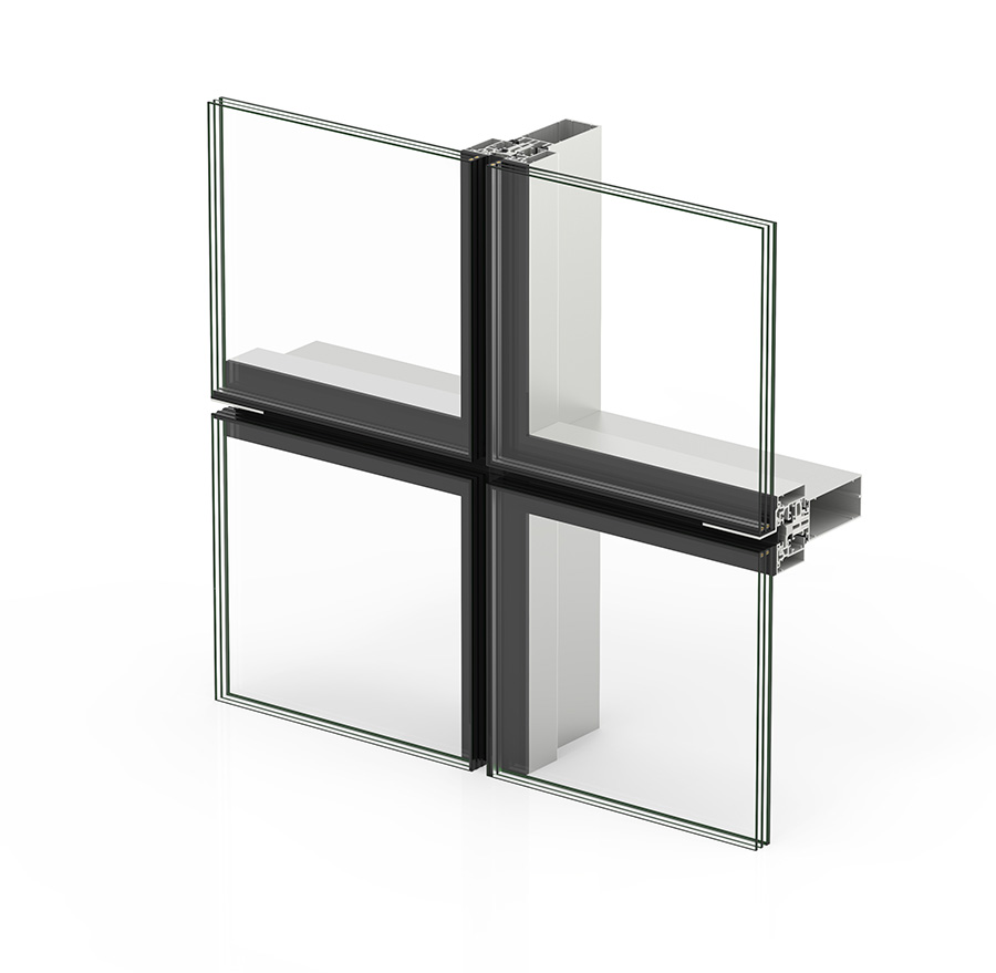 Facciata ST 52 - finestre in alluminio e PVC Cortizo