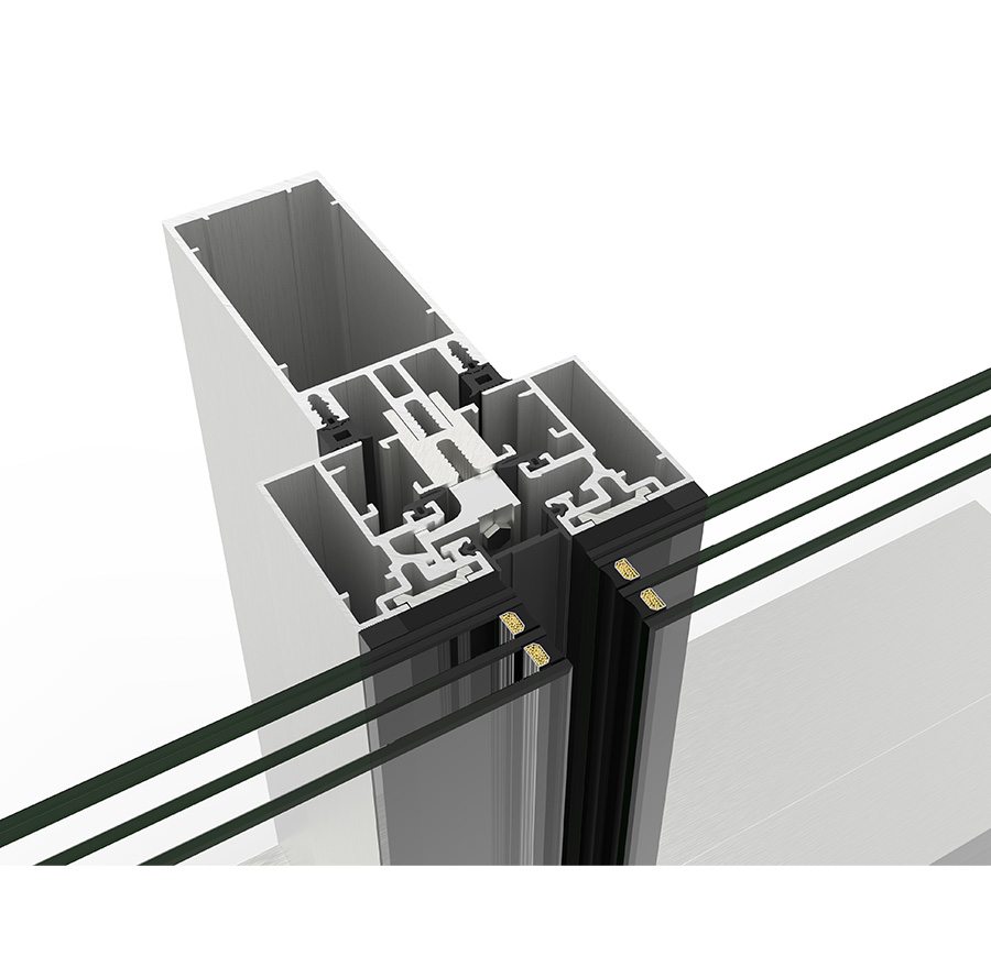 Facciata ST 52 - finestre in alluminio e PVC Cortizo