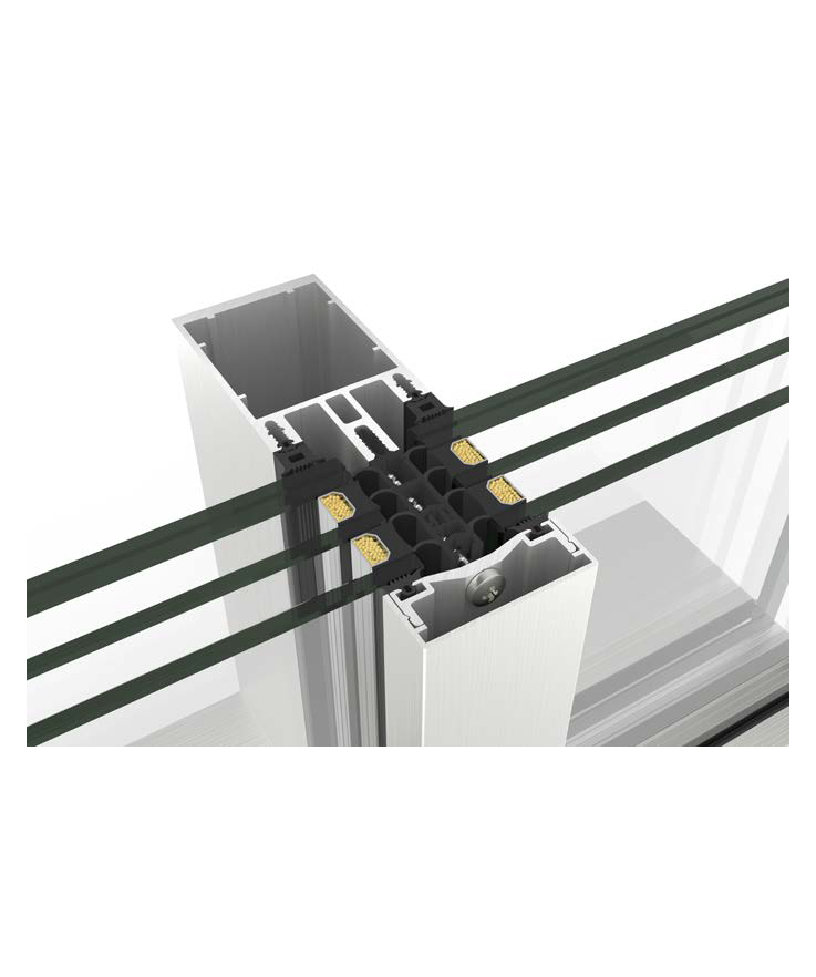 Facciata TP 52 - finestre in alluminio e PVC Cortizo