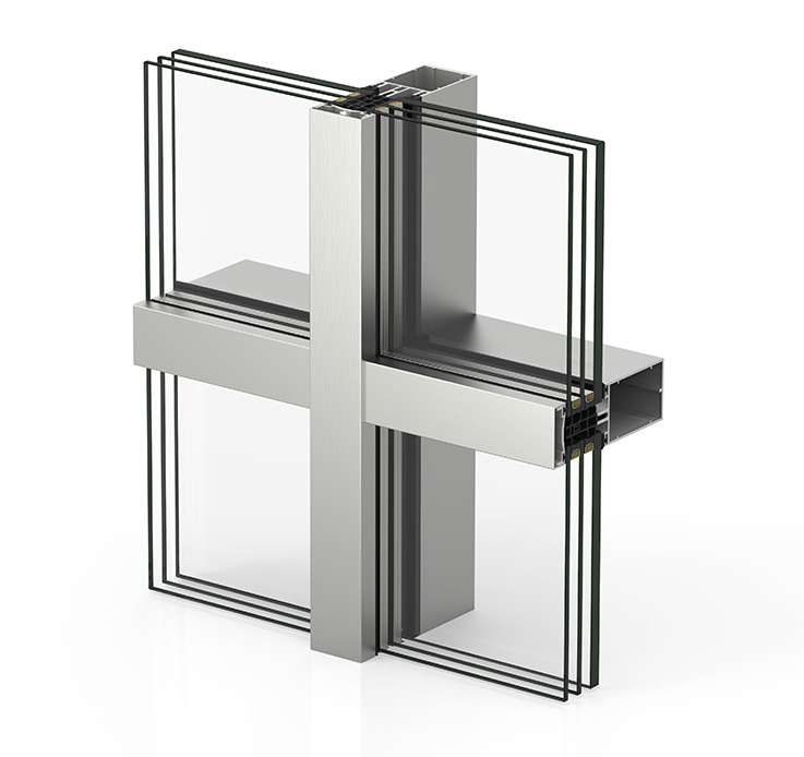Facciata TP 52 - finestre in alluminio e PVC Cortizo