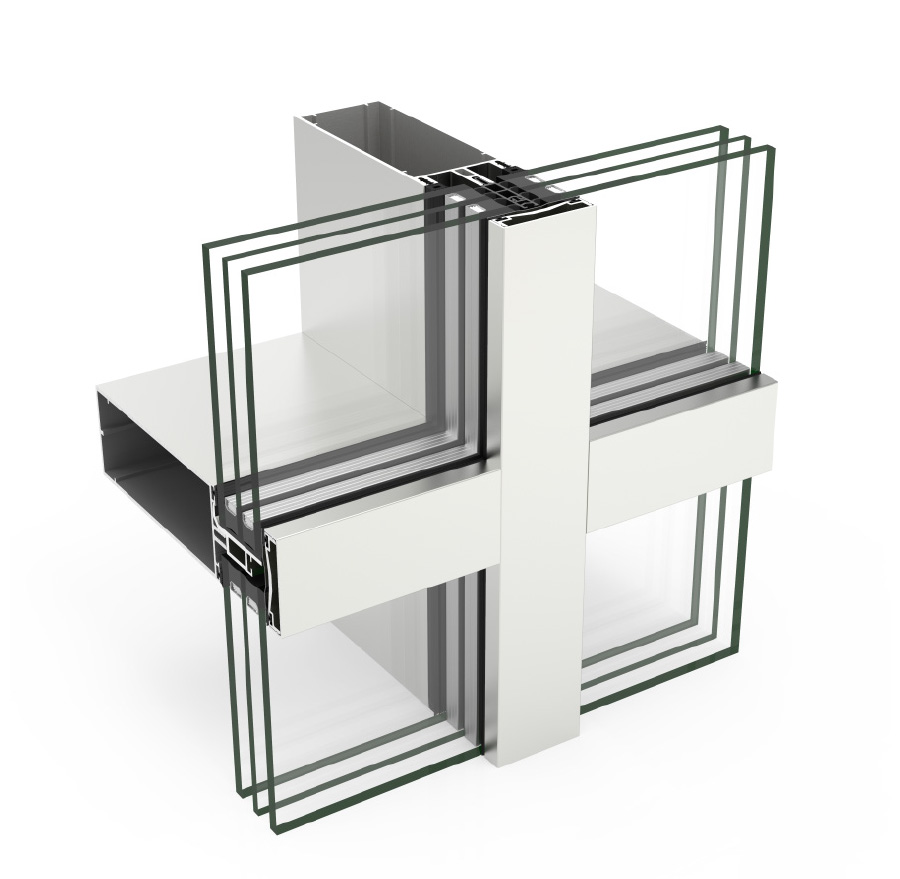 Facciata TP 62 - finestre in alluminio e PVC Cortizo