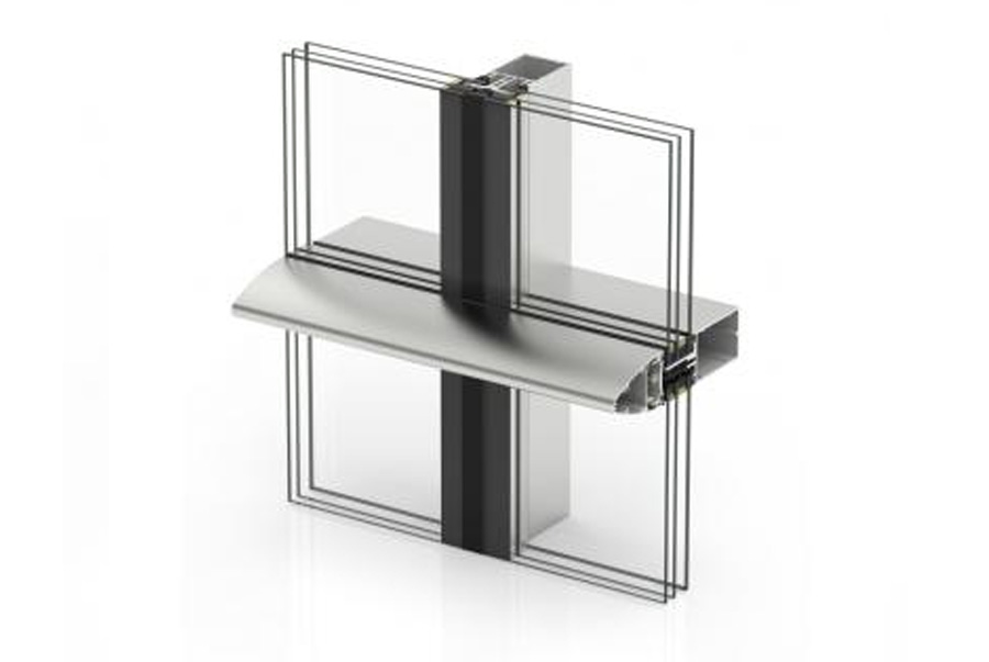 Facciata TPH 52 - finestre in alluminio e PVC Cortizo