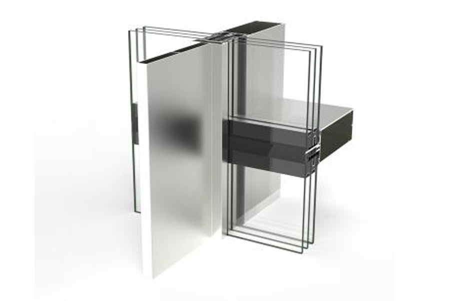 Facciata TPV 62 - finestre in alluminio e PVC Cortizo