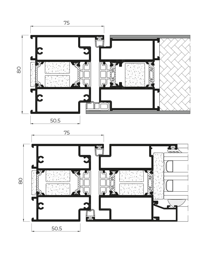 Porta Millennium Plus Pivot - finestre in alluminio e PVC Cortizo