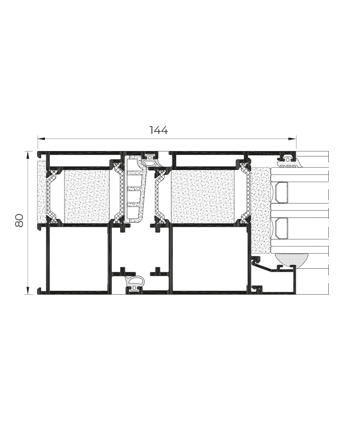 Porta Millennium Plus 80 - finestre in alluminio e PVC Cortizo