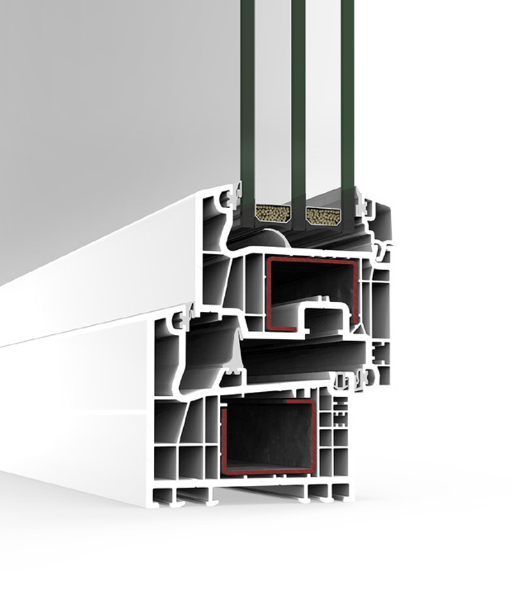 A 84 Battente - finestre in alluminio e PVC Cortizo