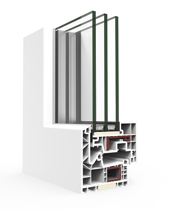 A 84 anta nascosta Passivhaus - finestre in alluminio e PVC Cortizo