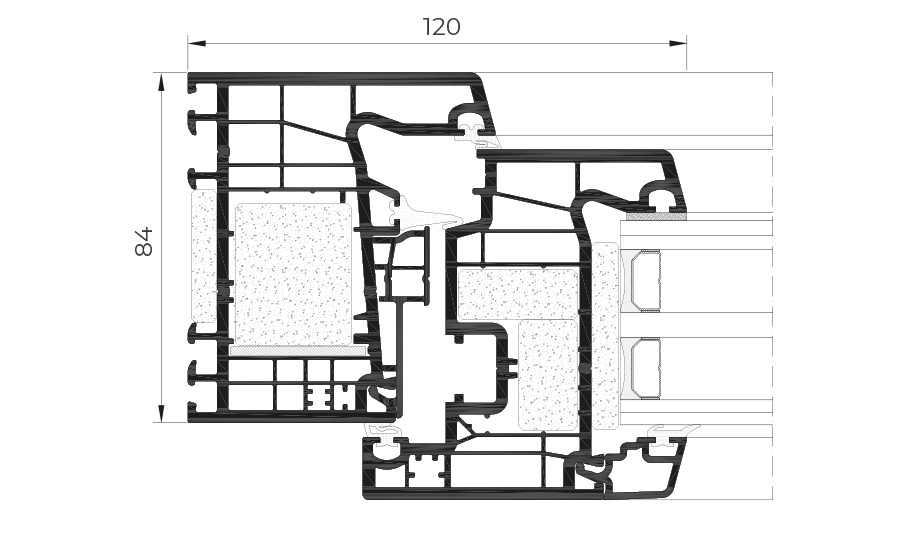 A 84 Passivhaus HI - finestre in alluminio e PVC Cortizo