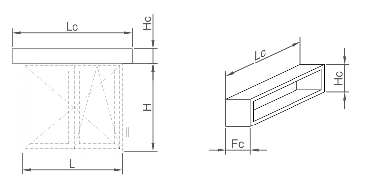 Cassonetto da incasso Cassonetto - finestre in alluminio e PVC Cortizo