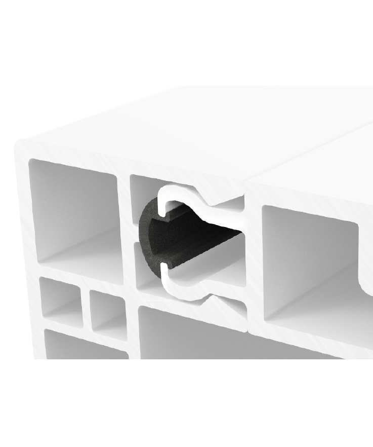 Unione profili con guarnizione nascosta - finestre in alluminio e PVC Cortizo
