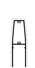 Lamella verticale<br>100 mm - finestre in alluminio e PVC Cortizo